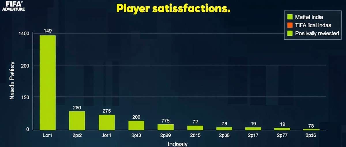 India's FIFA Adventure player satisfaction chart showing positive review distribution