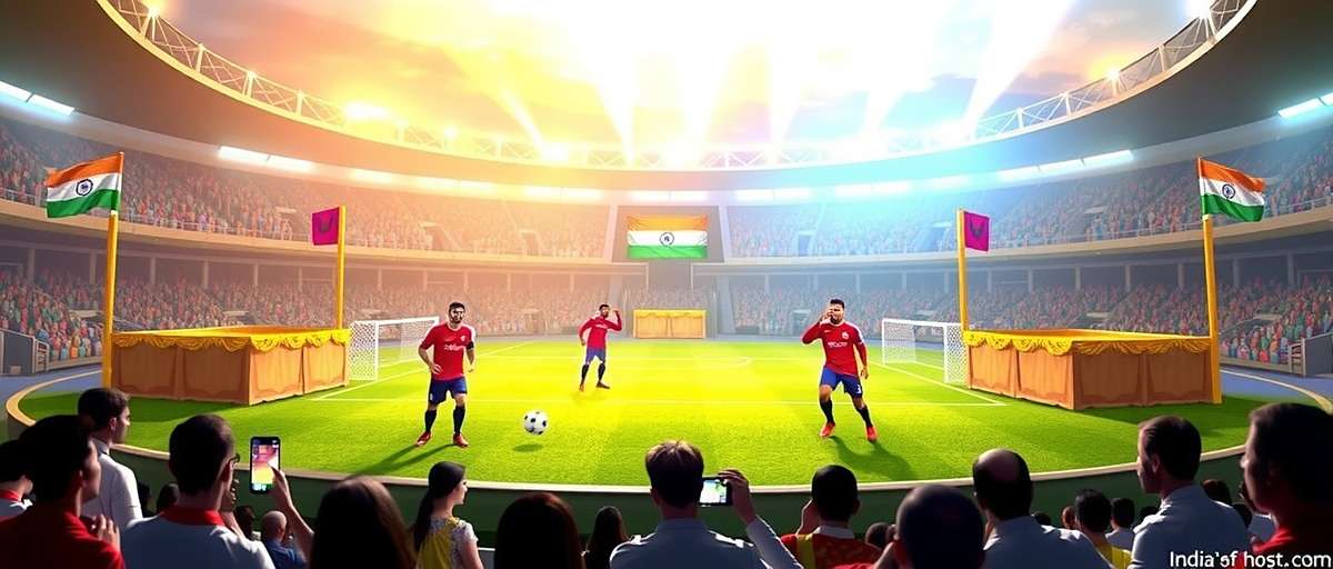 India's FIFA Adventure Diwali special event with decorated stadium and festive uniforms