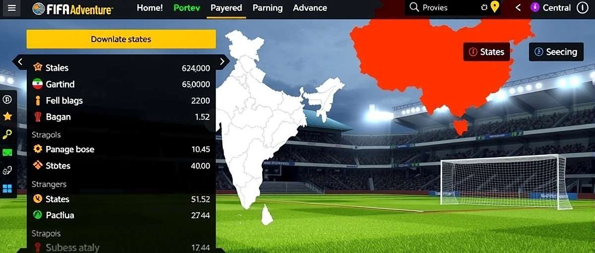 India's FIFA Adventure download distribution map across Indian states