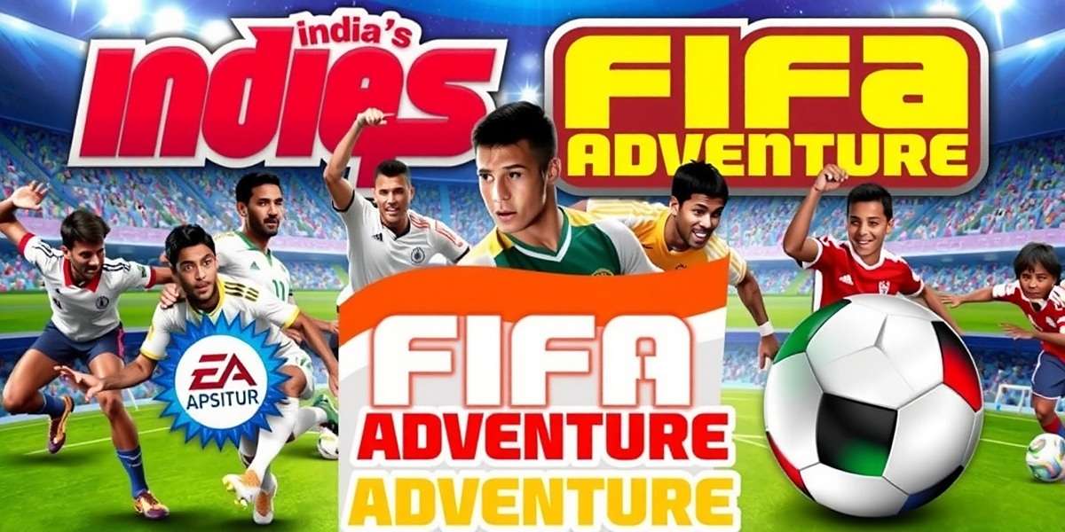 India's FIFA Adventure game cover showing Indian football stars in action